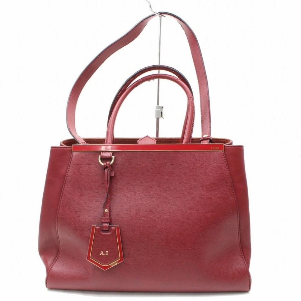 Fendi Burgundy Leather 2 Jours 2way 868399 - Picture 7 of 8